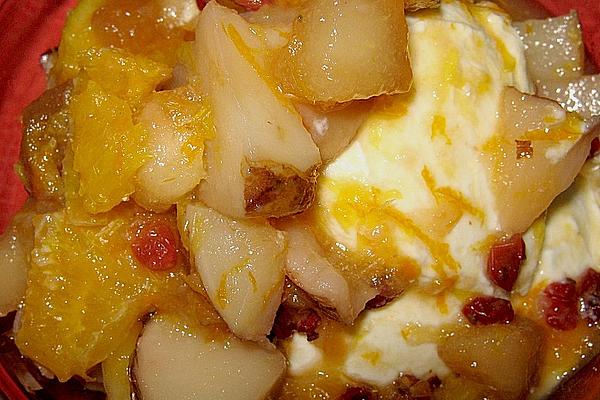 Winter Fruit Salad with Jerusalem Artichoke