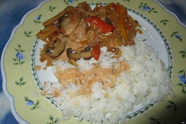 Wok Vegetables with Spicy Marinated Chicken