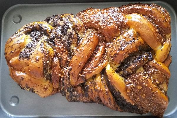 Yeast Plait with Two Types Of Filling
