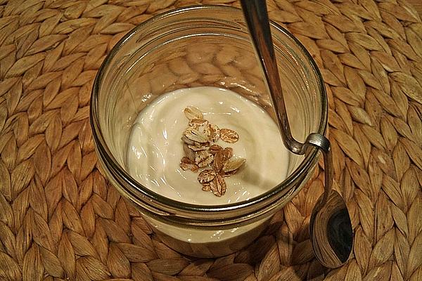 Yogurt-Oil-Nut Butter-Maple Syrup Dessert