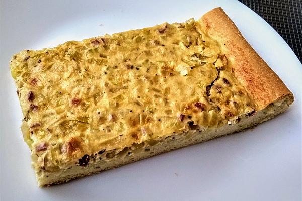 Zucchini and Onion Cake with Ham