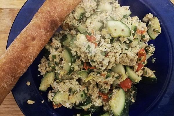 Zucchini and Tomato Scrambled Eggs