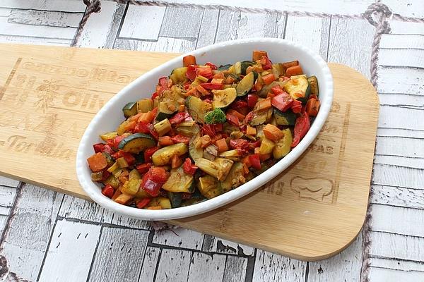 Zucchini, Carrot, Fennel and Bell Pepper Vegetables