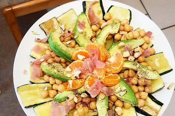 Zucchini Chickpea Avocado Salad