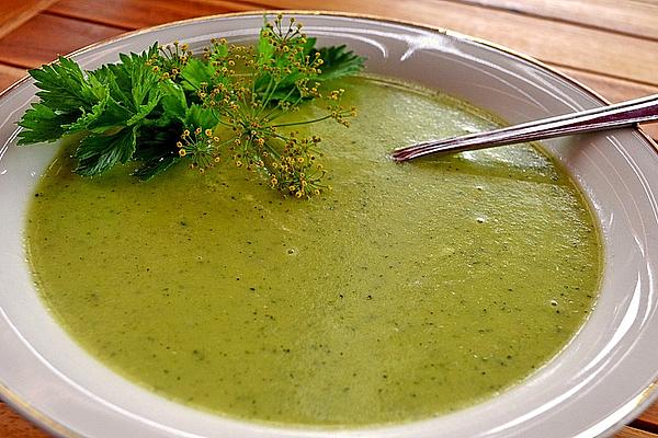 Zucchini Cream Soup with Oatmeal