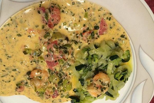 Zucchini Noodles with Shrimp Tomato Sauce