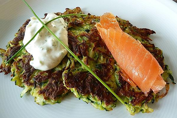 Zucchini Pancakes with Tartare Sauce