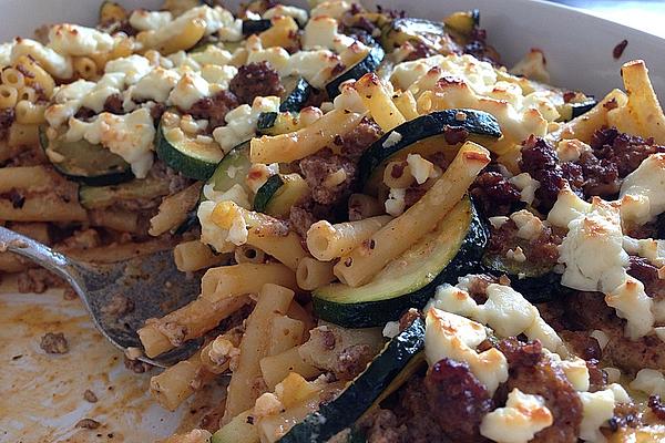 Zucchini – Pasta Bake with Minced Lamb