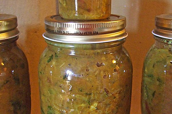 Zucchini, Plum and Onion Chutney