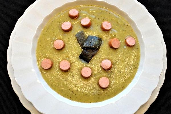 Zucchini Potato Soup with Sausages