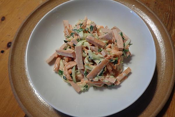 Zucchini Salad with Sausages