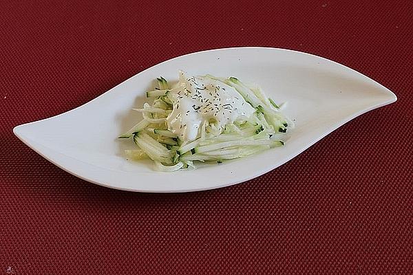 Zucchini Salad with Yogurt Dressing