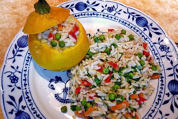 Zucchini with Confetti Rice