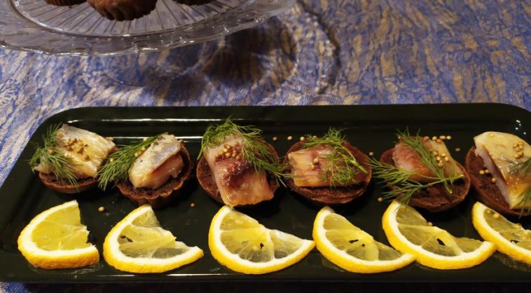 Mini Herring Sandwiches with Chocolate Lean Muffins