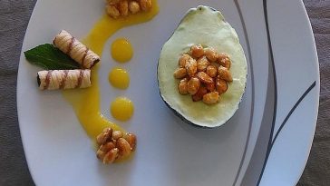 Avocado Milkshake with Almonds and Fresh Dates