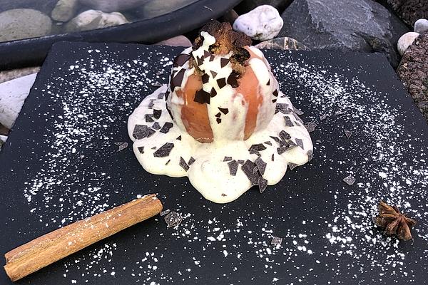 Baked Apple from Dutch Oven By Jens Outside Cooking