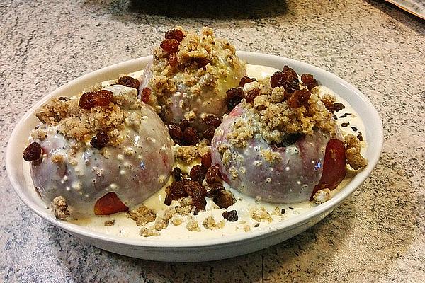 Baked Apple with Vanilla Mascarpone and Sprinkles