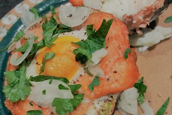 Baked Salmon and Avocado Eggs