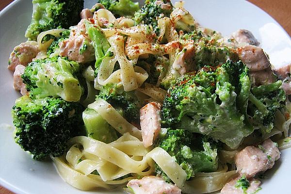 Broccoli in Salmon Cream