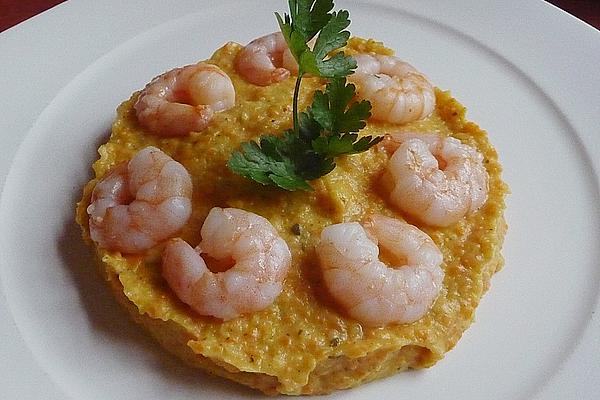 Carrots – Ginger – Mashed Potatoes with Prawns