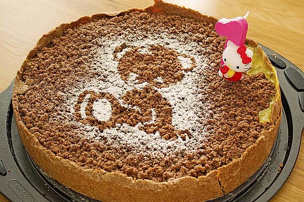 Chocolate Crumble Cake with Vanilla Cream