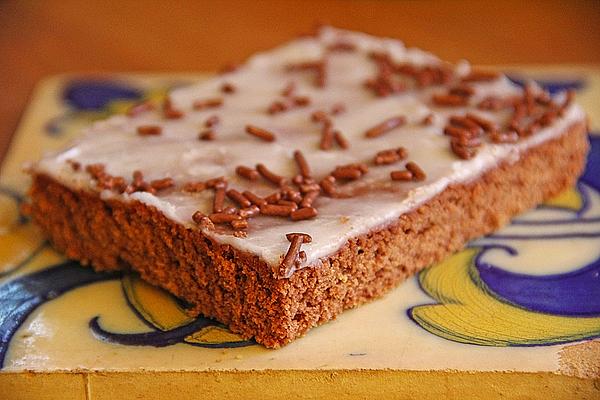 Chocolate Honey Cake with Lemon Frosting