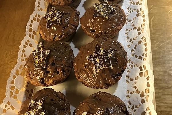 Christmas Muffins with Cherries and Chocolate