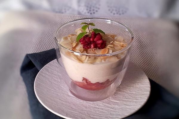 Cinnamon Yogurt on Orange and Pomegranate Compote