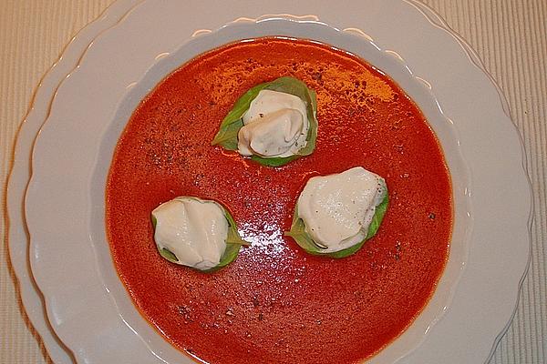 Cream Of Tomato Soup with Chili Cream