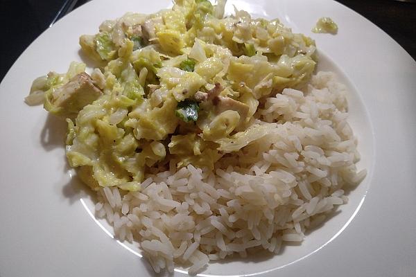 Creamed Sausage with Smoked Tofu