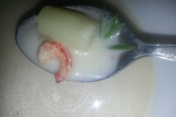 Domspatzens Asparagus Cream Soup with Crayfish