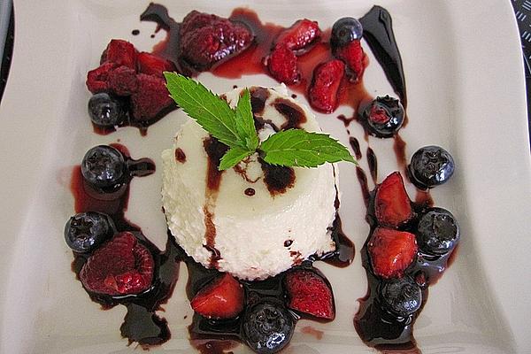 Elderflower Quark Mousse with Balsamic Berries