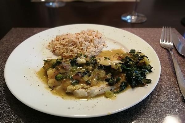 Exotic Thai Cod with Peanut Rice