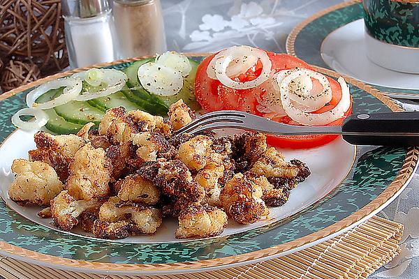Fried Cauliflower with Cheese