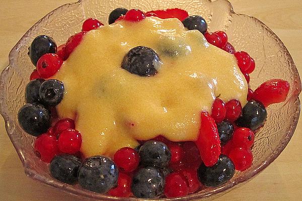 Fruit Salad with Amaretto – Zabaglione