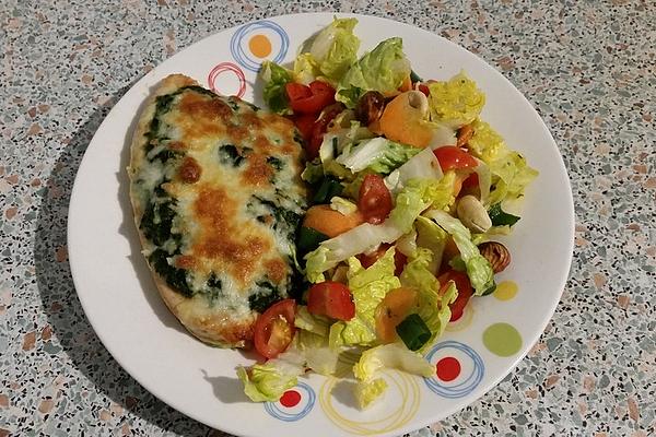 Gratinated Spinach Schnitzel