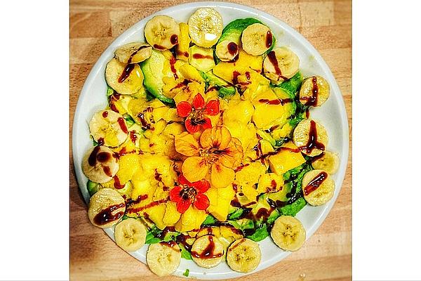 Mango, Avocado, Passion Fruit and Banana Salad
