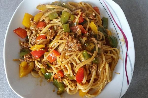 Minced Beef and Bell Pepper Pan