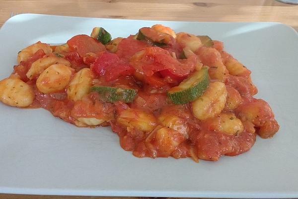 Mint Ratatouille with Gnocchi and Parmesan