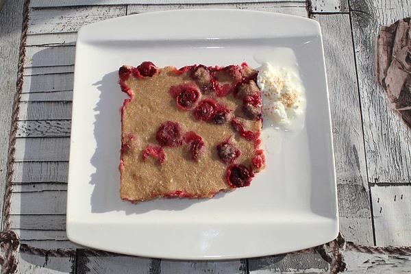 Oven Pancakes with Cherries