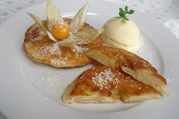 Pineapple Slices in Coconut Batter
