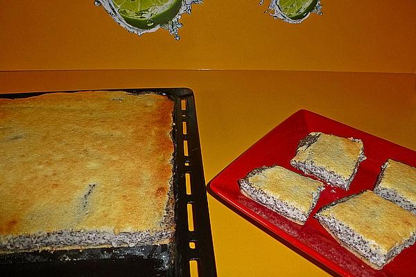 Poppy Seed Cake with Poppy Seed Fix and Pudding