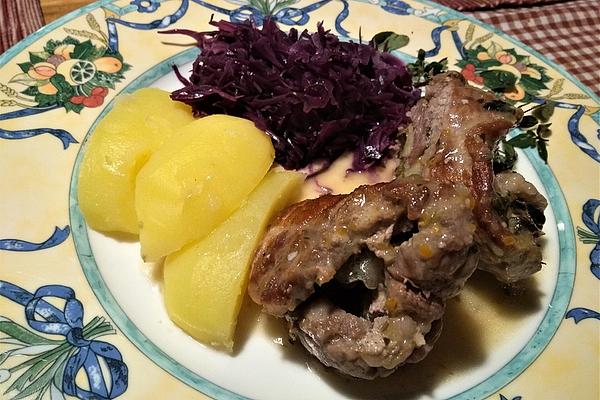 Pork Neck Chops Stuffed