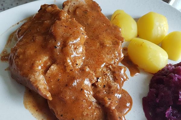 Pork Neck in Black Beer Sauce