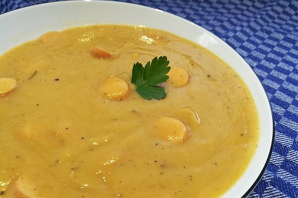 Potato Soup with Dill and Wiener Sausages