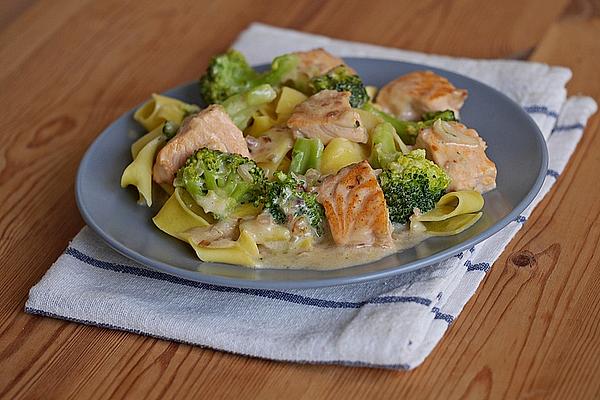 Salmon Broccoli Cream Sauce