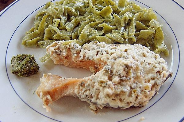 Salmon Steak with Creme Fraiche