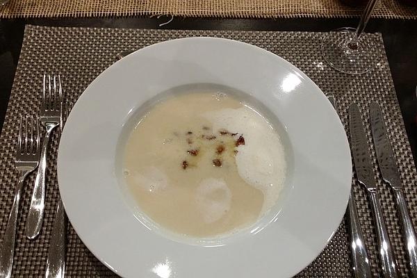 Salsify Soup with Vanilla Chanterelles