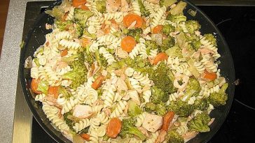 Pasta Bake with Salmon and Chanterelles