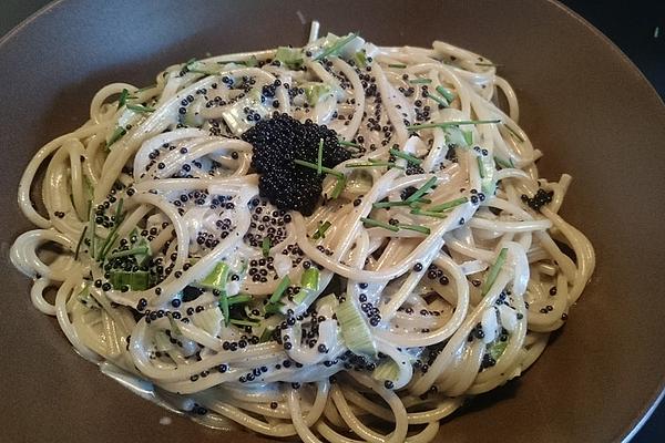 Spaghetti with Vodka and Caviar